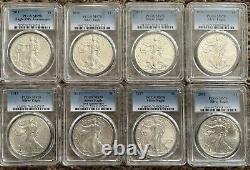 American Silver Eagle Set 1986-2002 PCGS MS69 2003-2023 PCGS MS70