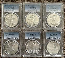 American Silver Eagle Set 1986-2002 PCGS MS69 2003-2023 PCGS MS70