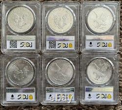 American Silver Eagle Set 1986-2002 PCGS MS69 2003-2023 PCGS MS70