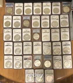 American Silver Eagle collection MS 67 to MS 69 a (38) coin lot