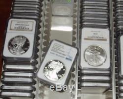 American Silver Eagles Set 1986-2018 All Coins Are NGC Graded MS 69 or PF 69