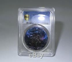 Blueberry Toned 2015 American Silver Eagle PCGS MS68 Vibrant Blueberry Tone