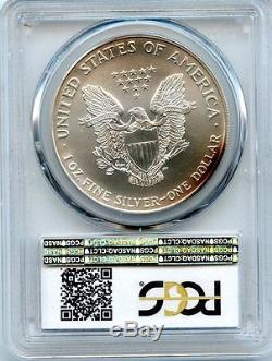 C8878- 1996 Silver American Eagle Pcgs Ms68 Monster Rainbow Toning