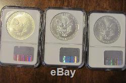 Complete Set 1986-2005 $1 American Silver Eagle Set NGC MS69