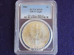 Complete Set of PCGS MS-69 American Silver Eagles 1986-2016 (31 Coins)