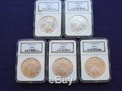 Complete set of NGC MS69 American Silver Eagles 1986 2016 (31 coins)
