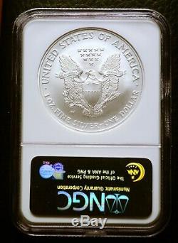 KEY! 2008-W Reverse of 2007 Silver $1 American Eagle NGC MS70 Value $1100 (22)