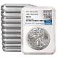 Lot of 10 2017 $1 American Silver Eagle NGC MS70 225th Anniversary ER Label