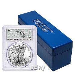 Lot of 10 2017 1 oz Silver American Eagle $1 Coin PCGS MS 69 First Strike Doi