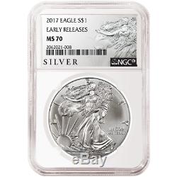 Lot of 20 2017 $1 American Silver Eagle NGC MS70 Early Releases ALS ER Label