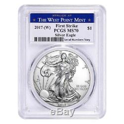 Lot of 20 2017-W 1 oz Silver American Eagle $1 Coin PCGS MS 70 First Strike