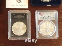 Lot of 2016 American Silver Eagles. Proof, PCGS MS 70 30th Ann. And Authentic