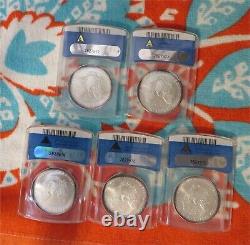 Lot of 5 2006 American Silver Eagle 1 oz. 999 Silver Coins MS69 Sequential