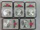 (Lot of 5) NGC certified MS69 2010 American SILVER Eagle coins. All mildly toned