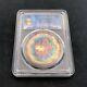 MS67 1990 $1 American Silver Eagle PCGS Secure- Rainbow Target Toning