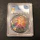 MS67 1999 $1 American Silver Eagle PCGS Secure- Bright Rainbow Toning