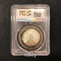 MS68 1998 $1 American Silver Eagle PCGS Secure- Rainbow Target Toning