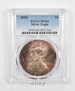 MS68 2000 American Silver Eagle PCGS Insane Tone! 0836