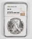 MS70 1992 American Silver Eagle Graded NGC 0394