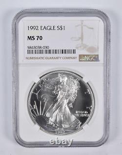 MS70 1992 American Silver Eagle NGC 2321