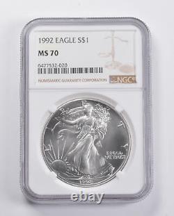 MS70 1992 American Silver Eagle NGC 4058