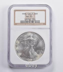 MS70 1995 American Silver Eagle NGC 2738
