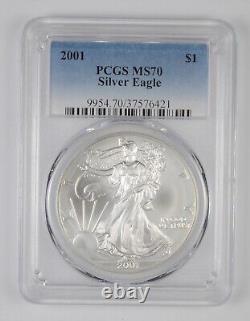 MS70 2001 American Silver Eagle Graded PCGS 1669