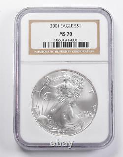 MS70 2001 American Silver Eagle NGC 5217