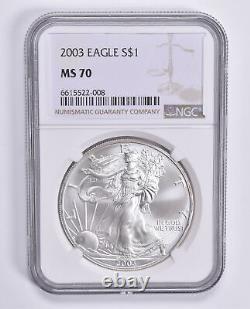 MS70 2003 American Silver Eagle NGC 1520