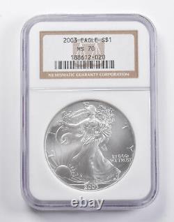 MS70 2003 American Silver Eagle NGC 5193