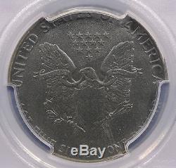 PCGS $1 American Silver Eagle Reverse Struck on 3M Emory Disc MS-64