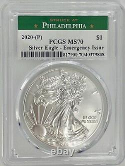 PCGS MS 70 RARE Philadelphia Emergency Issue 2020 American Silver Eagle