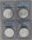 Pcgs Ms70/pr70 Set Of Four 2011 First Strike American Silver Eagle Dollars