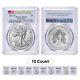 PRESALE Lot of 10 2016-W 1 oz Burnished Silver American Eagle PCGS MS 70 Fir