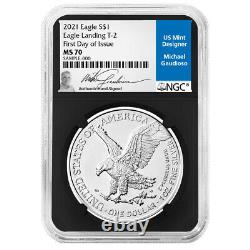 Presale 2021 $1 Type 2 American Silver Eagle NGC MS70 FDI Michael Gaudioso Sig
