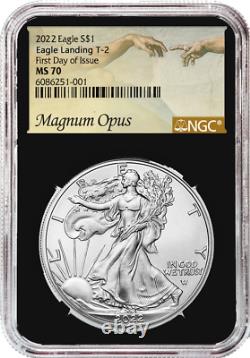 Presale 2022 $1 Type 2 American Silver Eagle NGC MS70 FDI Magnum Opus Black Core
