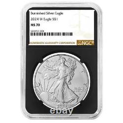 Presale 2024-W $1 1-oz Burnished American Silver Eagle NGC MS70 Brown Label