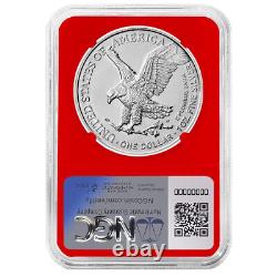 Presale 2024 (W) $1 American Silver Eagle 3pc Set NGC MS69 ER Blue Label Red W