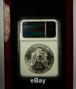 RARE 1986 American Silver Eagle MS70 NGC with Wood Box First Year PERFECT COIN
