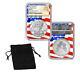 RARE 2021 American Silver Eagle NGC MS 70 New Year's Day Edition Flag Core