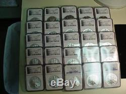 Set Of American Silver Eagles 1986-2010 Ms69