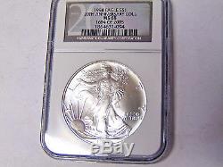 Set NGC MS68 American Silver Eagles 1986-2005 All 20 1 oz. 999 Silver Dollars