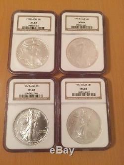 Silver American Eagle Set 1986 To 2016 31 Coins NGC MS69