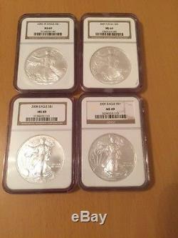 Silver American Eagle Set 1986 To 2016 31 Coins NGC MS69 PQ See Pic's