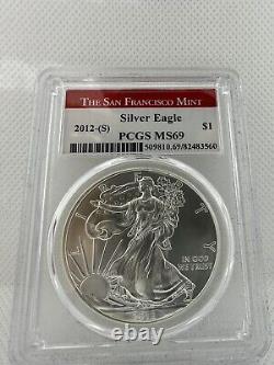 The Mystery Mint American Eagle Silver Dollar Collection 8 Coins PCGS MS69